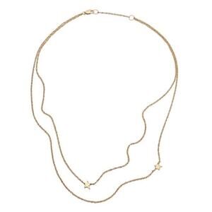 NEW Jennifer Zeuner Double Star Necklace - Gold